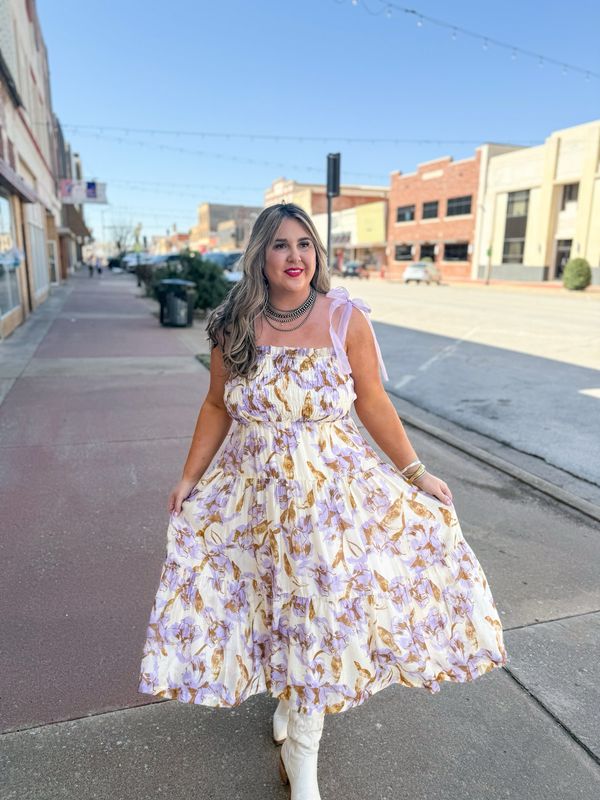 Floral Tiered Midi Dress