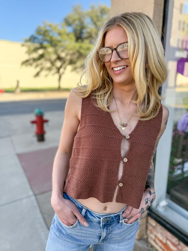 Woodstock Button Top