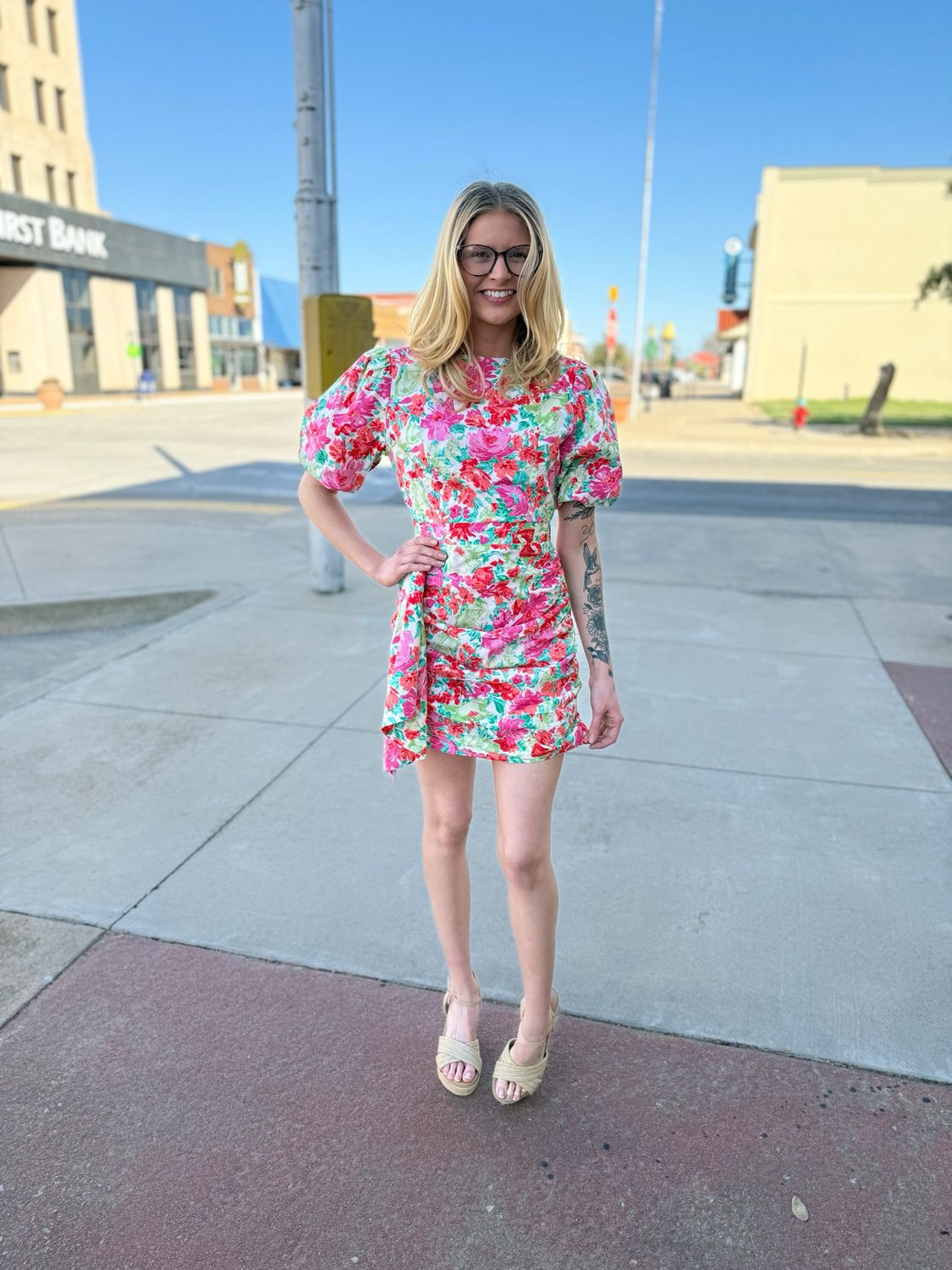 Ruched Mini Dress