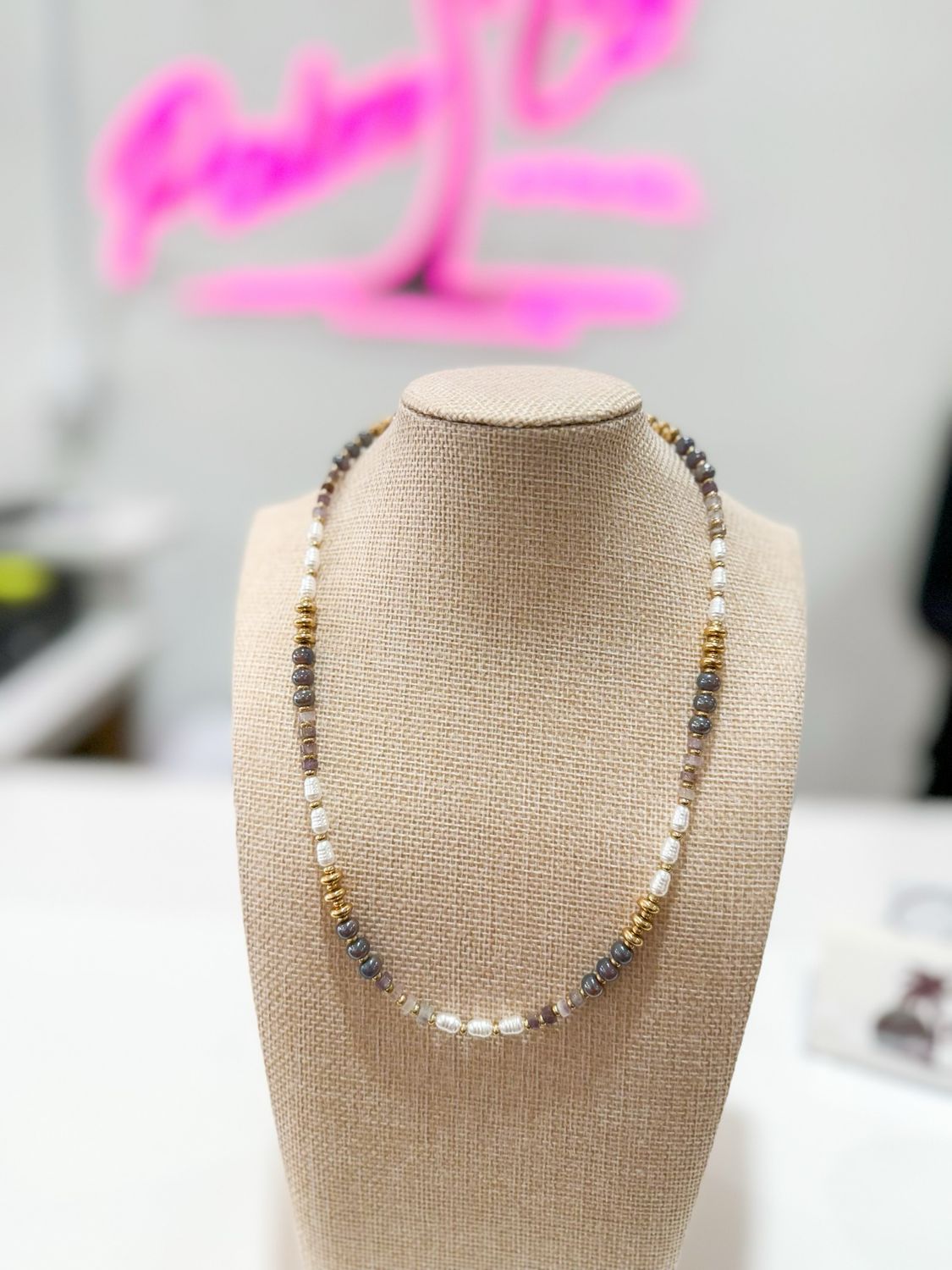 Glass Link Necklace