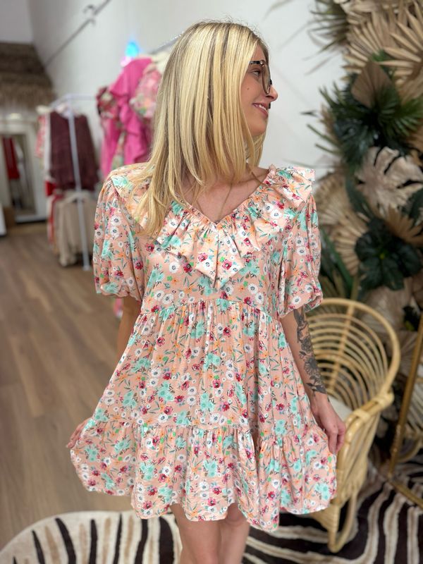 Blue Bonnets Floral Dress