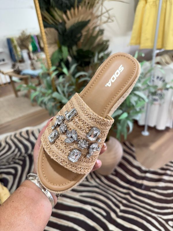 Rhinestone Platform Sandal