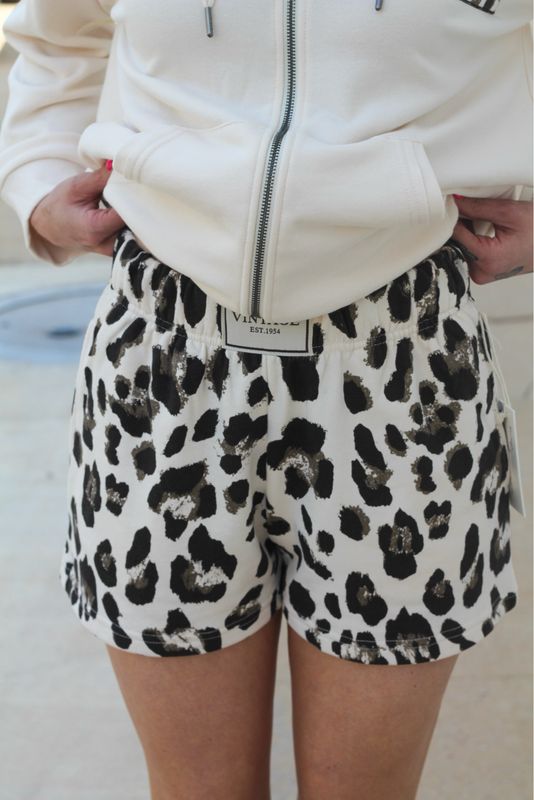 Coconut Leopard Shorts