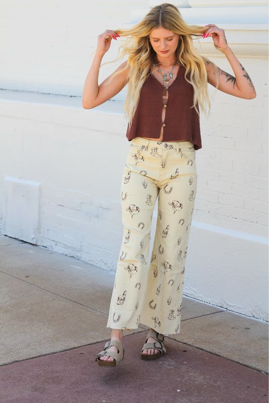 Western Print Jeans