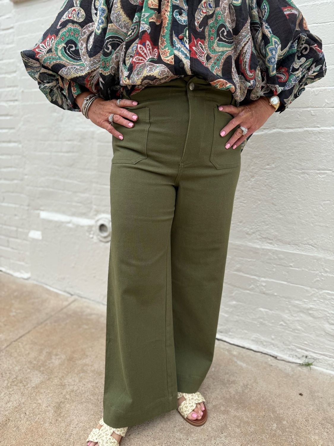Soft Wash Wide Leg Pants