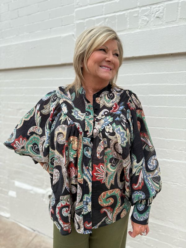 Paisley Printed Top