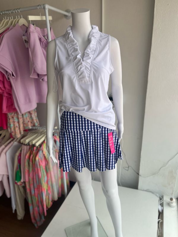 Gingham Pleated Skirt