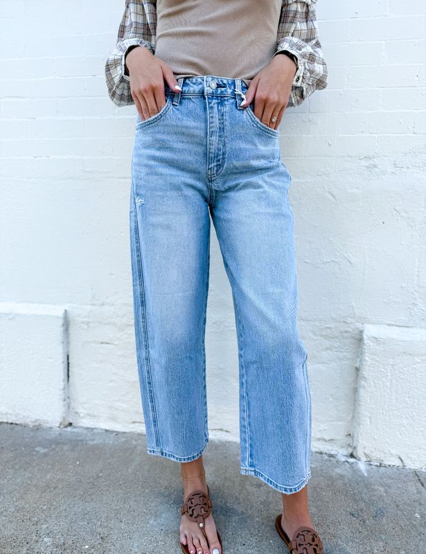 Super High Rise Barrel Jeans