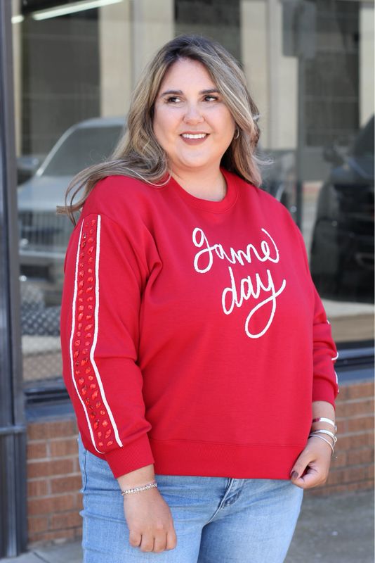 Sequin Game Day Sweatshirt