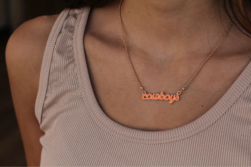 Cowboys Script Necklace