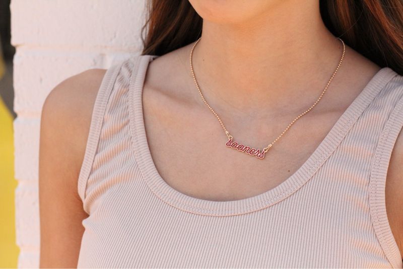 Sooners Script Necklace