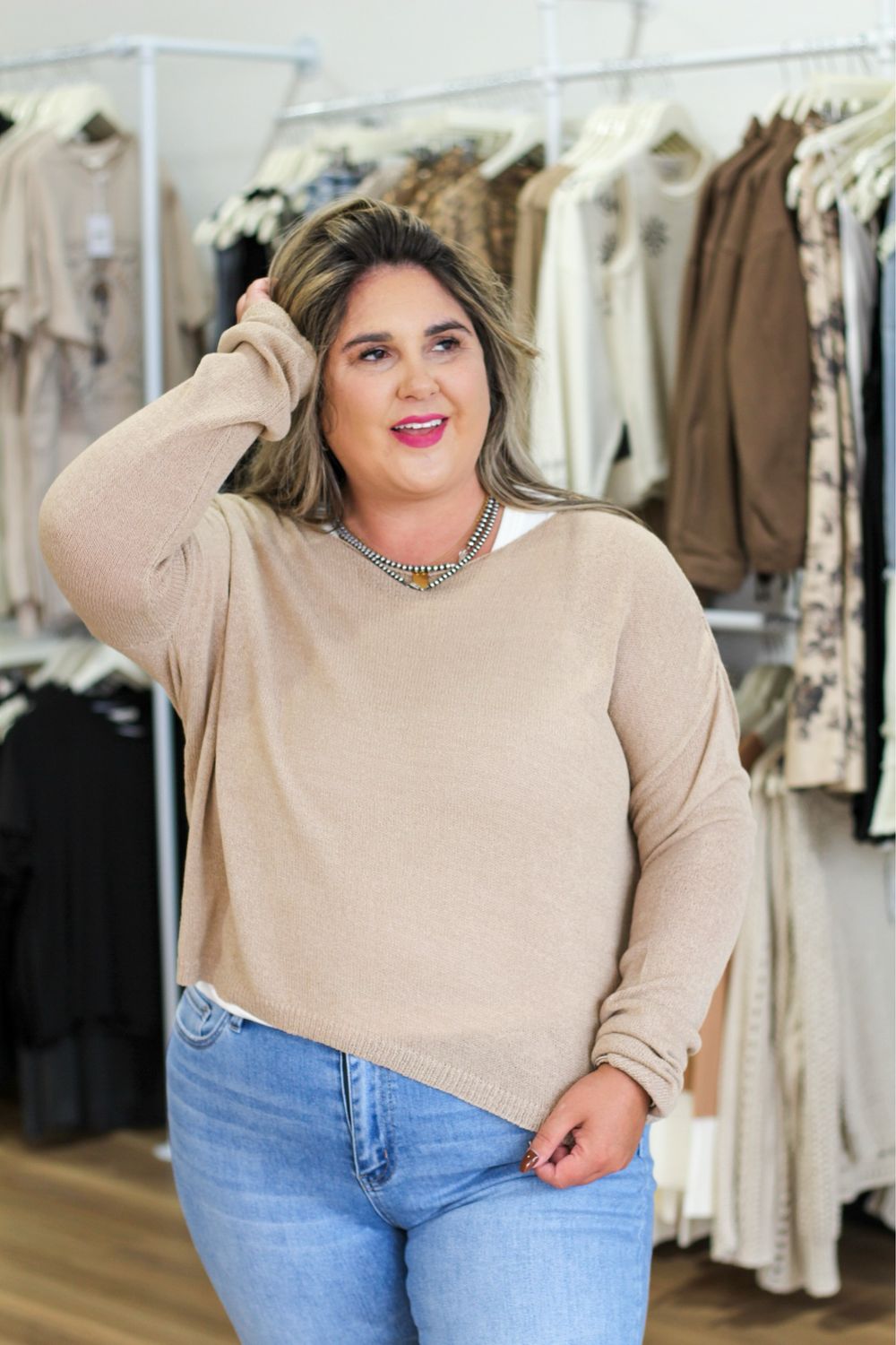 Dolman Sleeve Lite Sweater