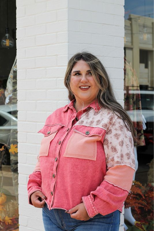Scarlet Button Up