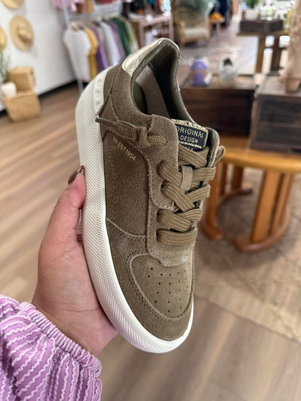Olive Suede Sneakers