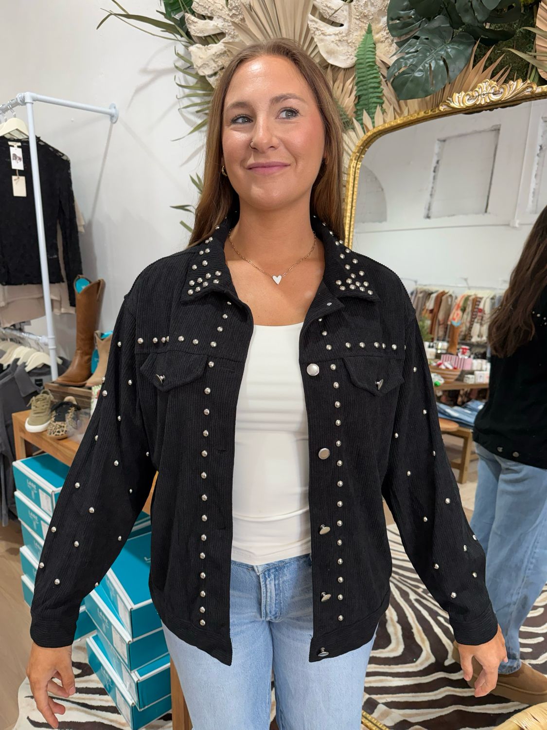 Studded Corduroy Jacket