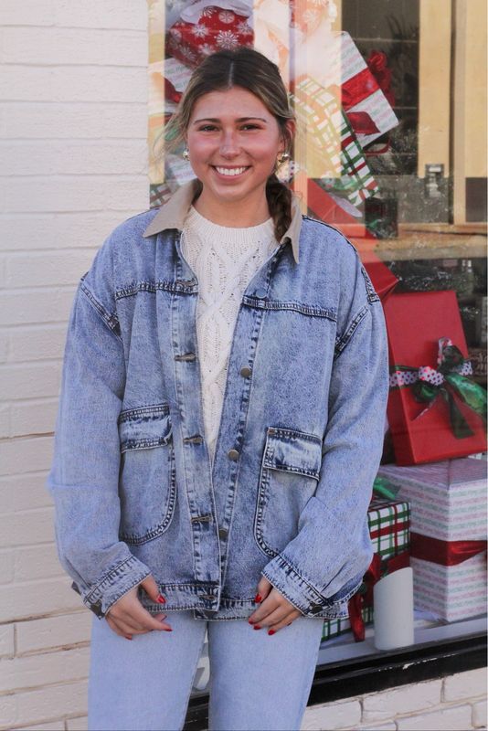 Washed Denim Shacket