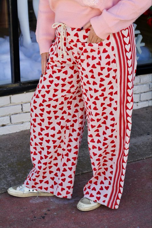 Heart Print Pants