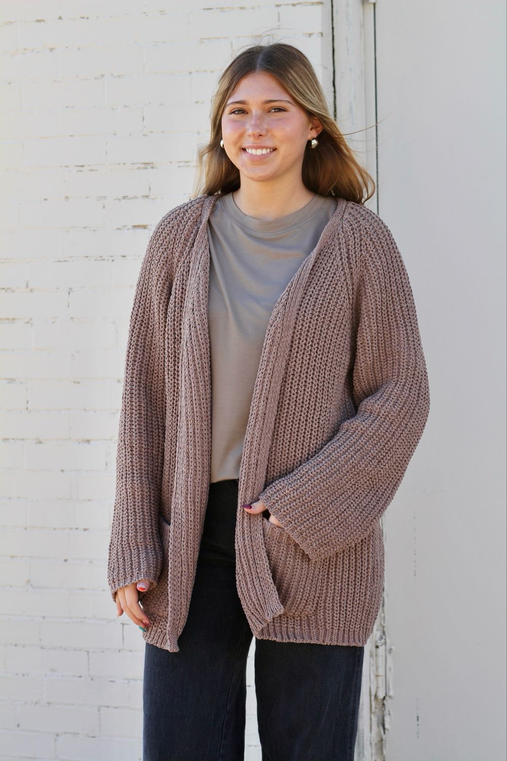 Chenille Oversized Cardigan