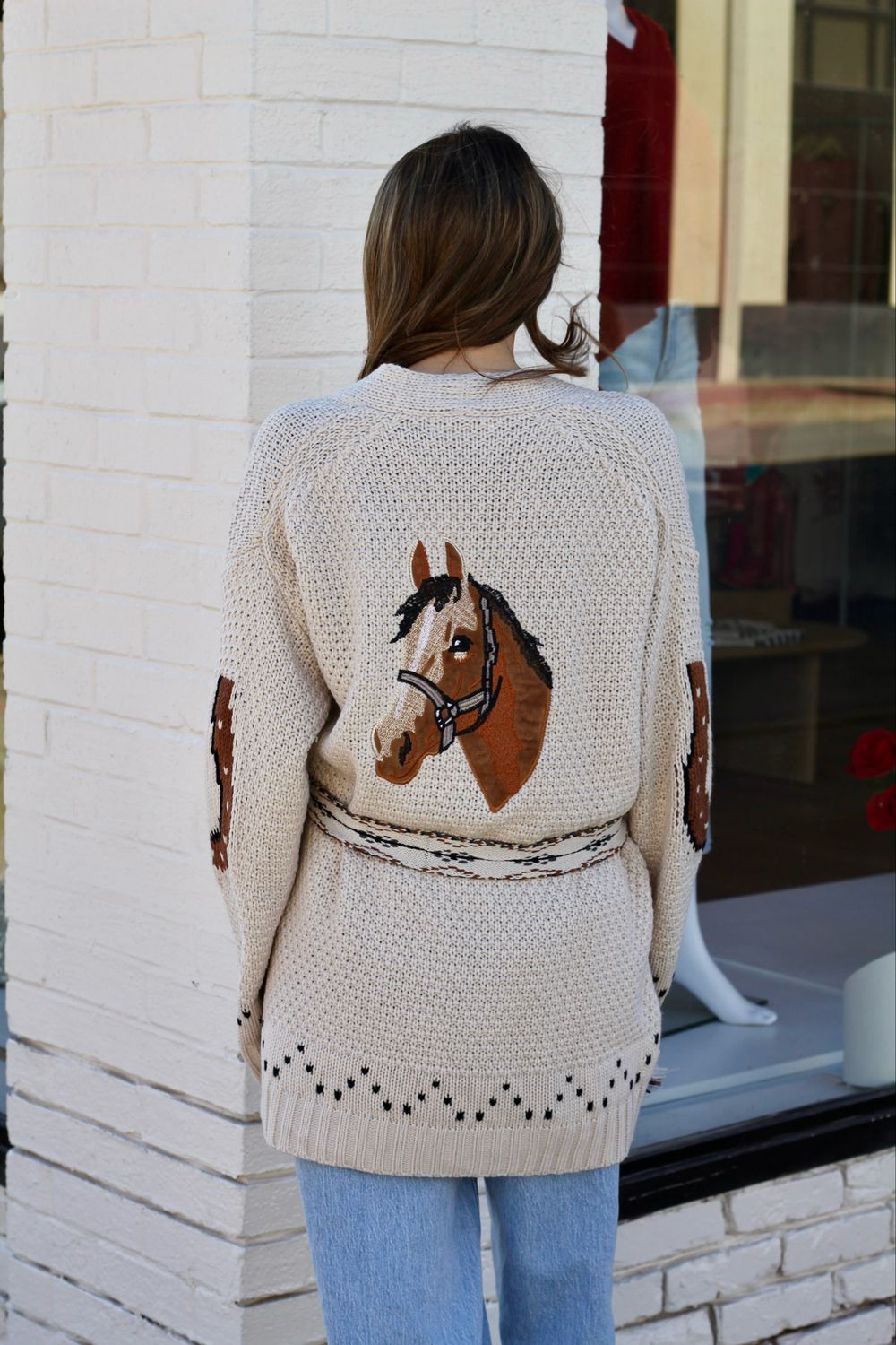 Horse Belted Cardigan
