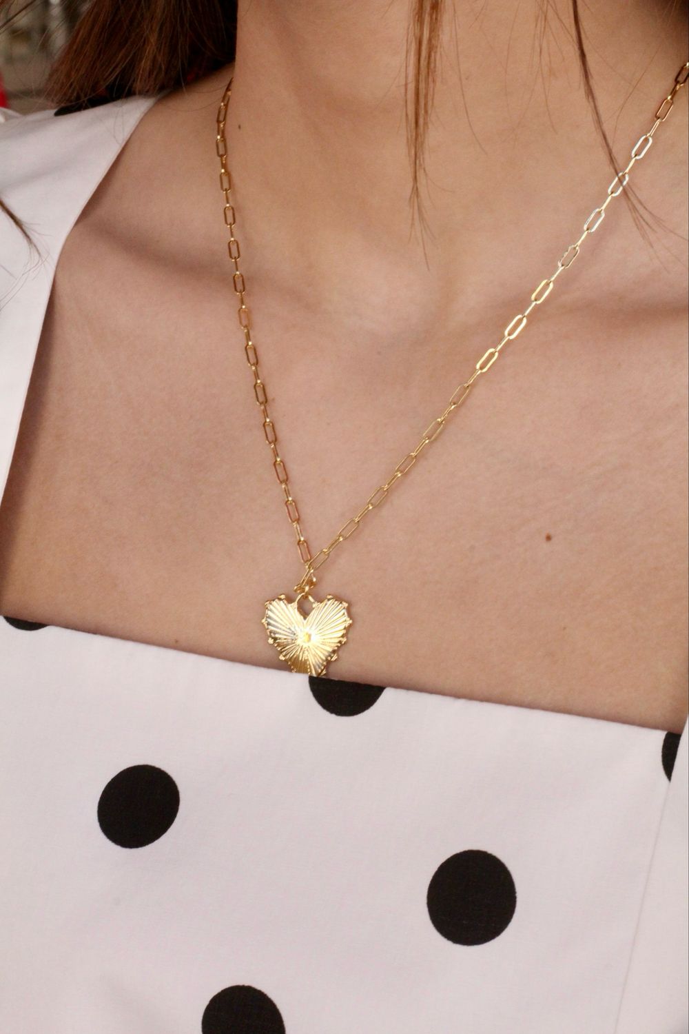 Gold Dipped Heart Necklace