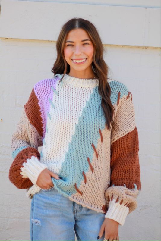 Colorblock Knitted Sweater