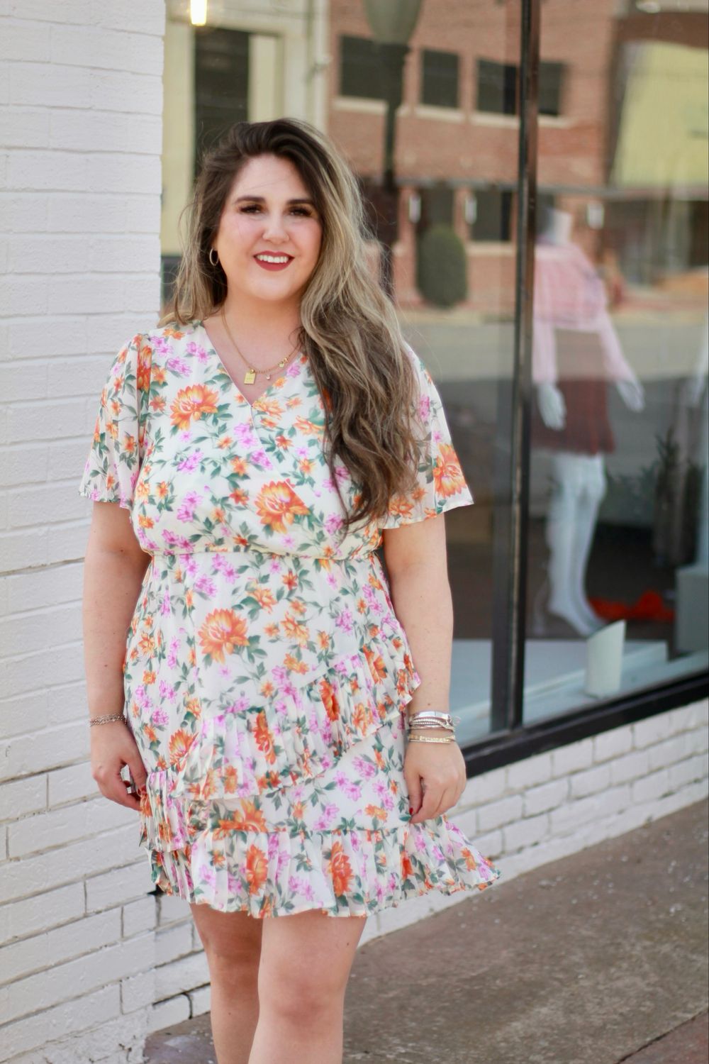 Lily Floral Ruffled Dress