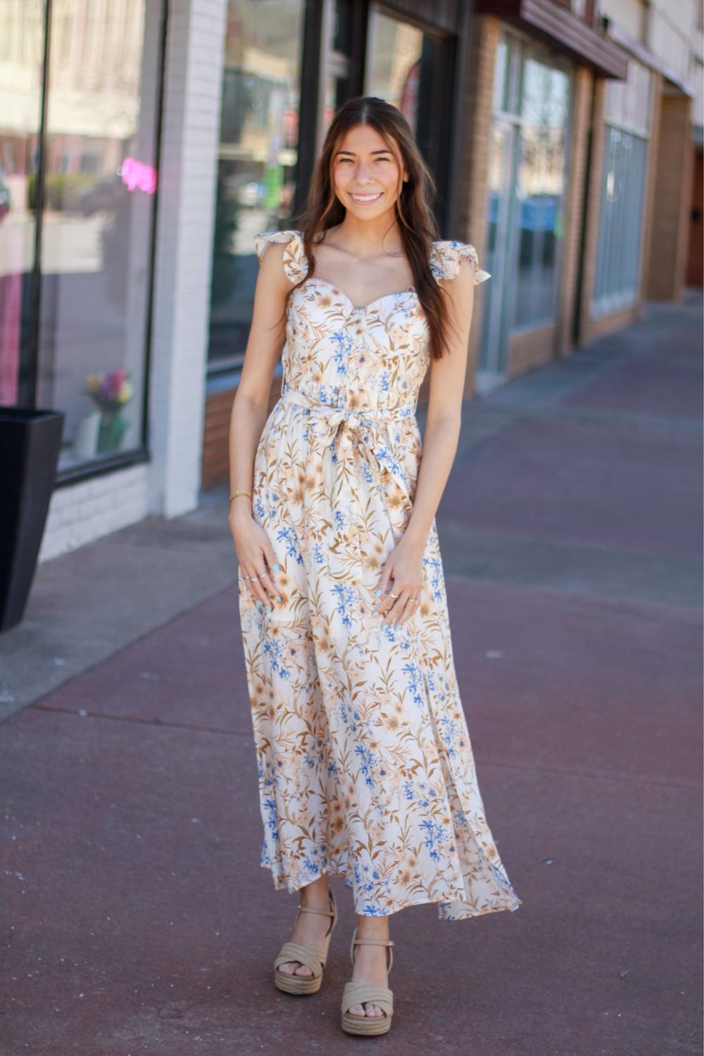 French Floral Maxi Dress