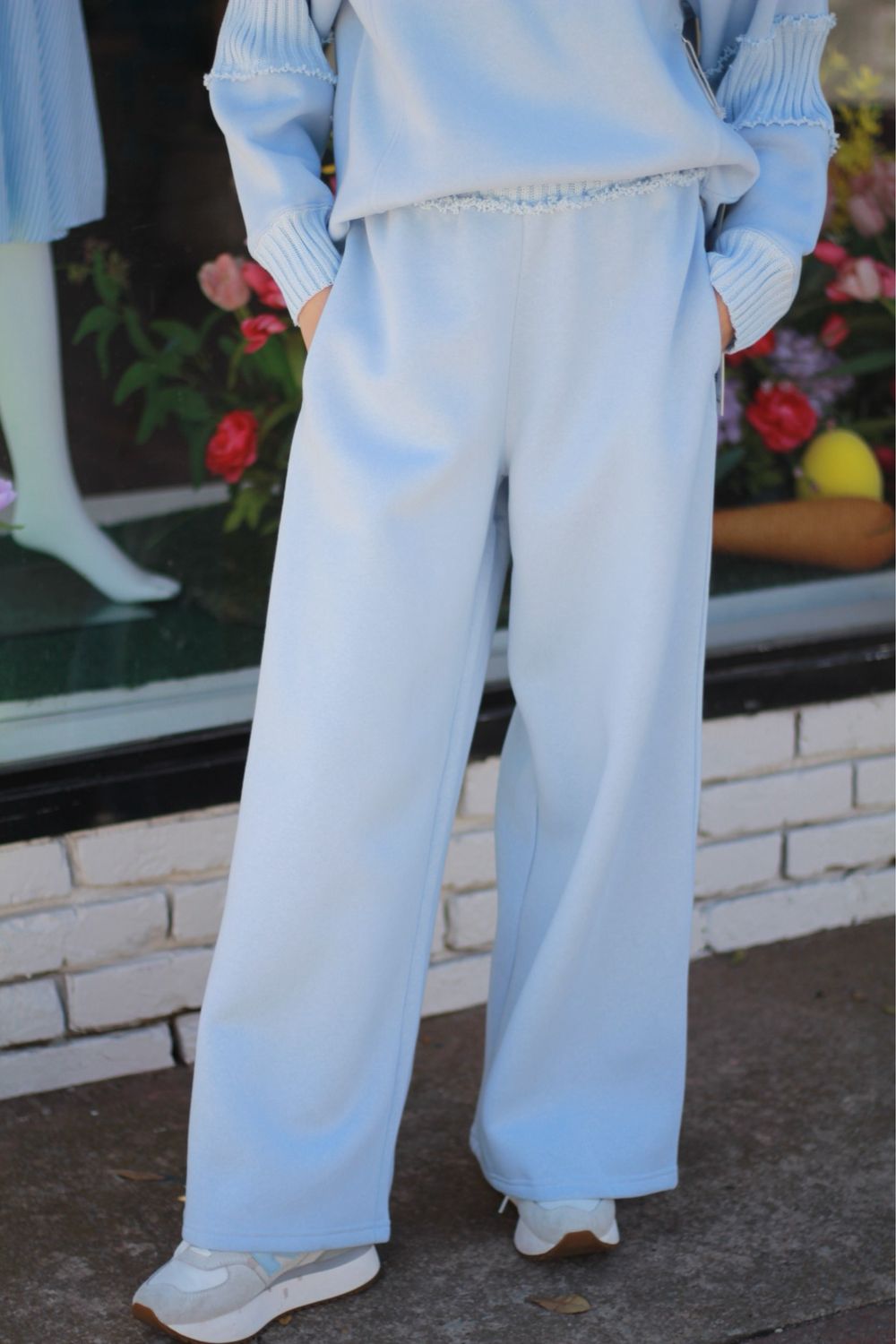Lake Blue Wide Leg Pants
