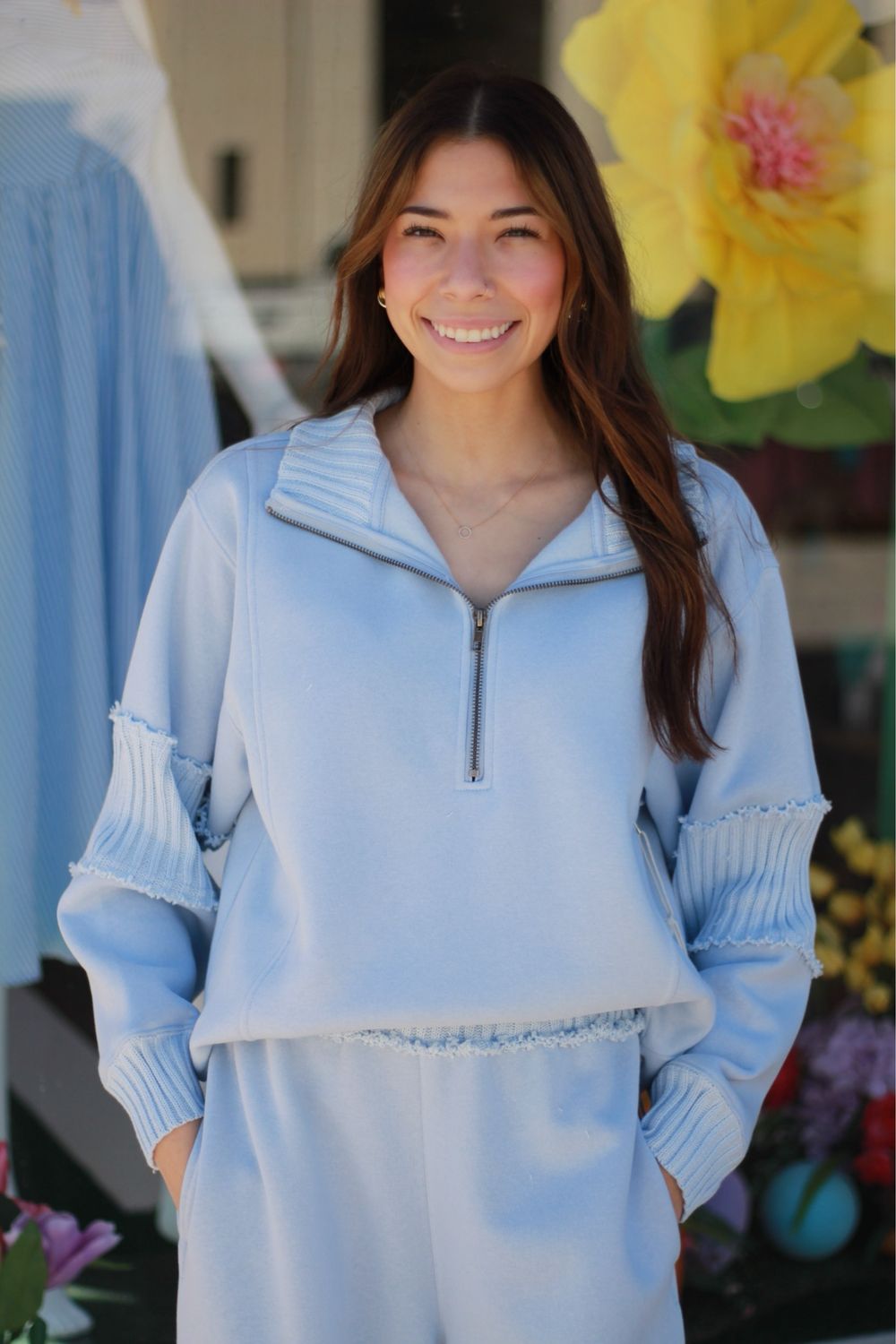 Lake Blue Quarter Zip