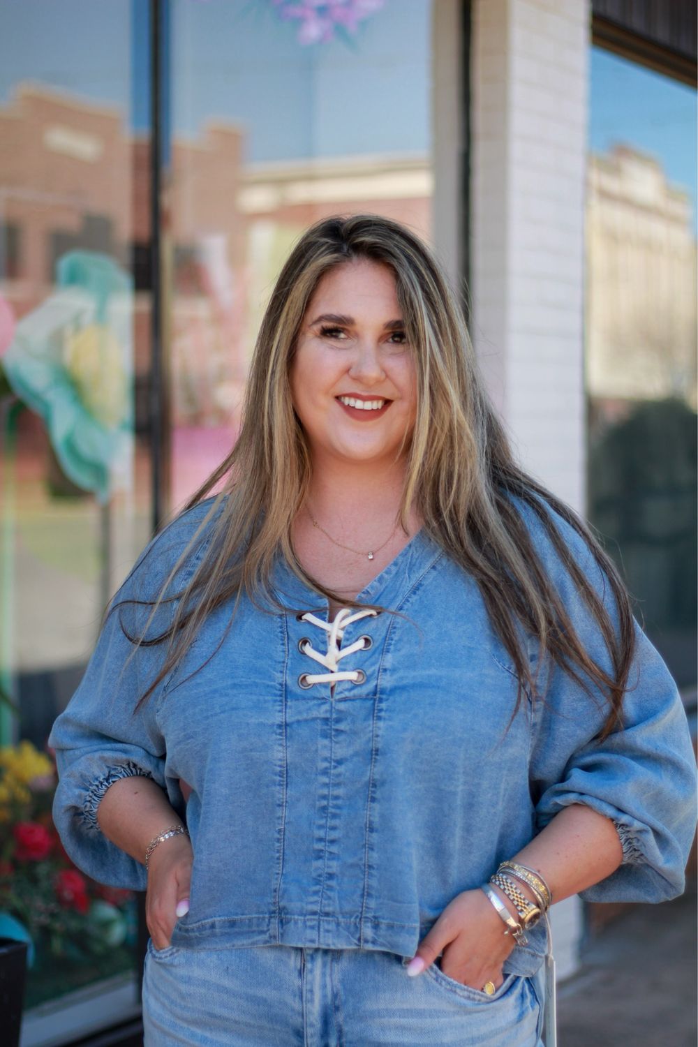 Denim Tencel Blouse