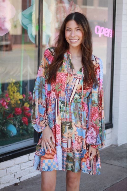 Melani Tropical Mini Dress