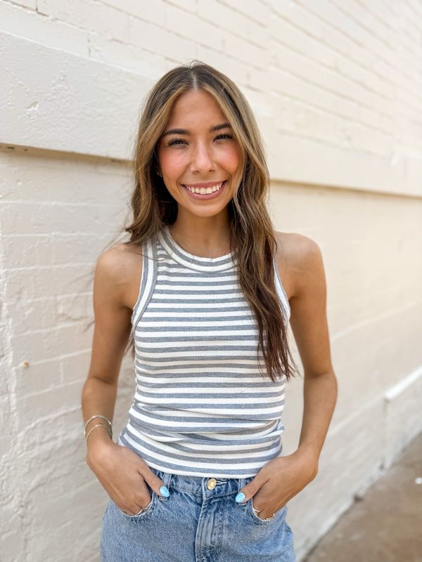 Striped Racer Back Tank