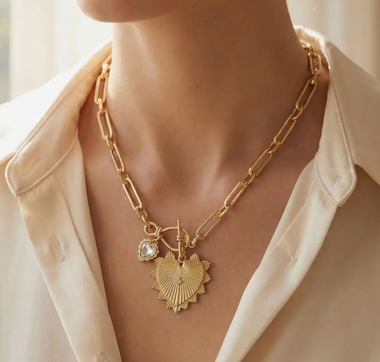 Double Heart Necklace