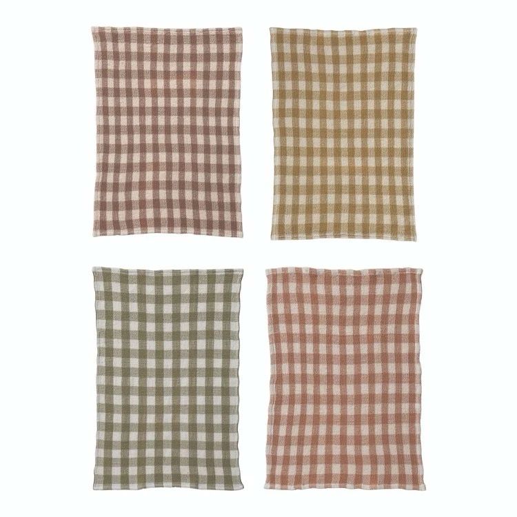 Gingham Waffle Dish Towel
