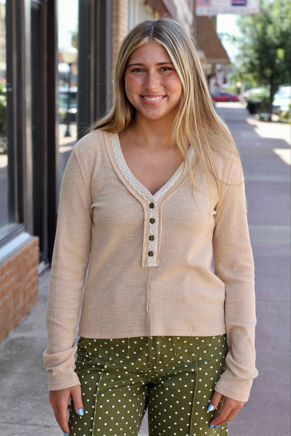 Lace Trim Top