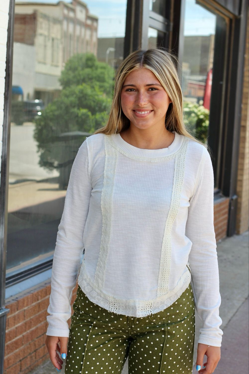 Ivory Long Sleeve Top