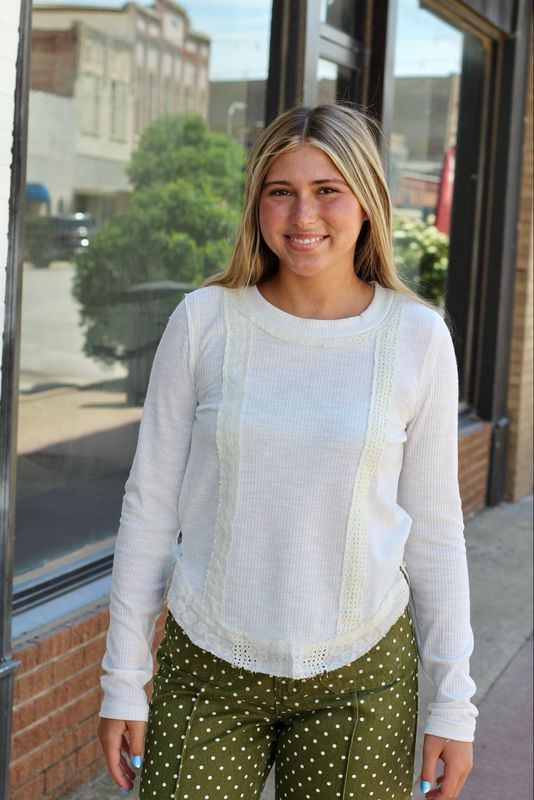 Ivory Long Sleeve Top