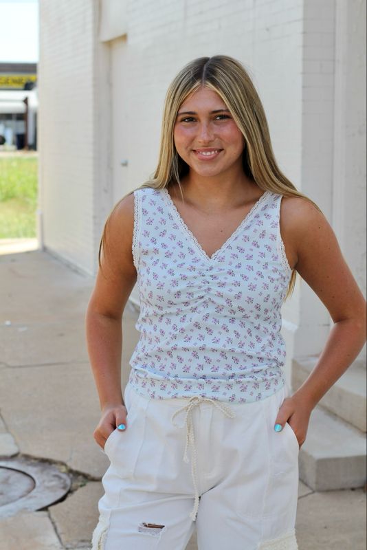 Powder Blue Lace Tank