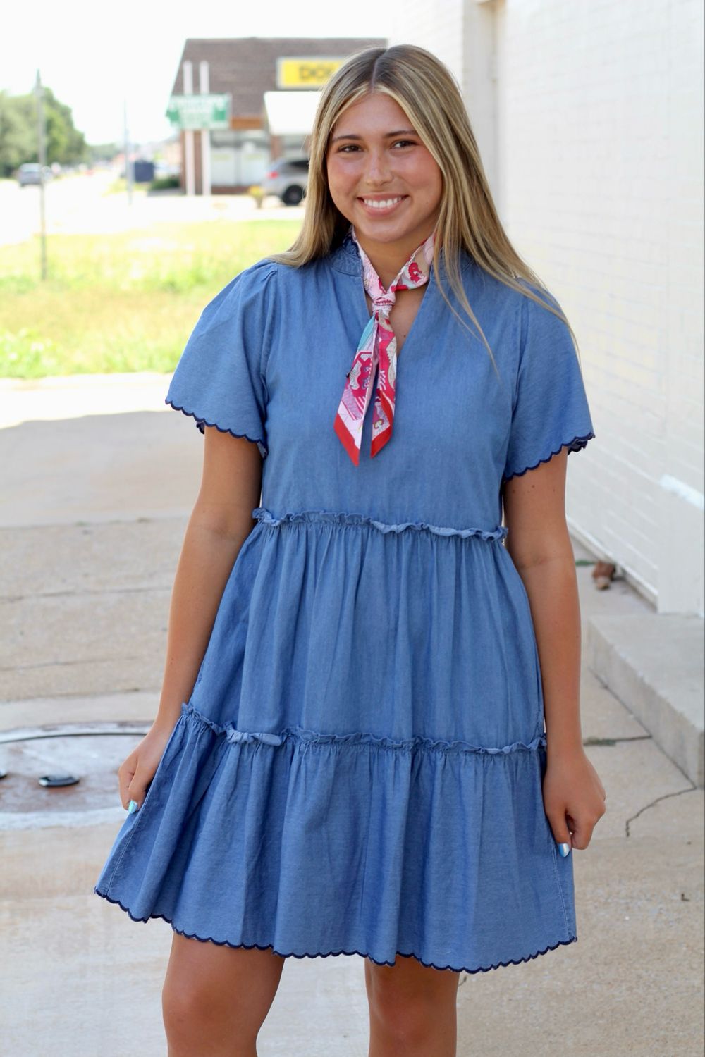 Ivy Chambray Mini Dress