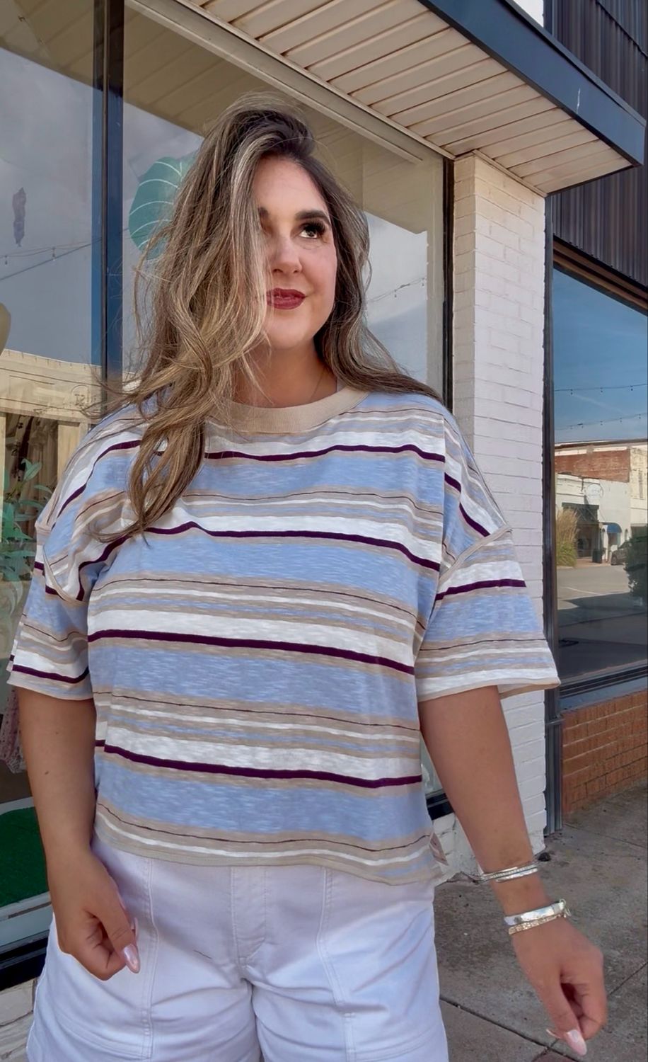 Blueberry Boxy Tee