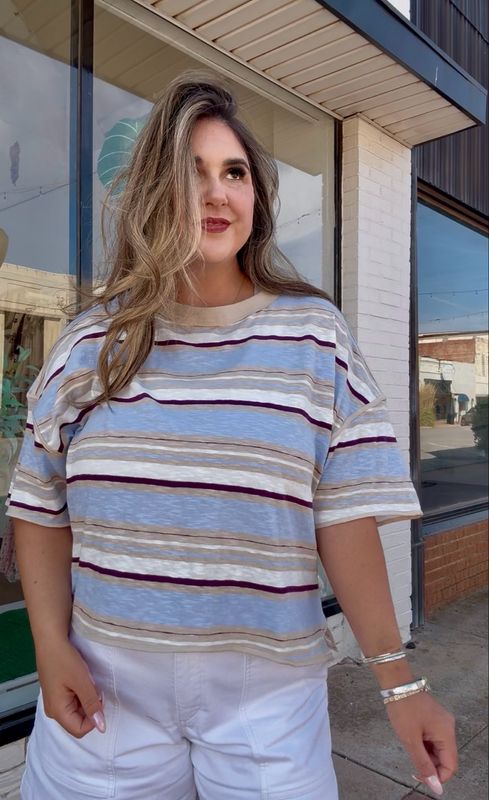 Blueberry Boxy Tee