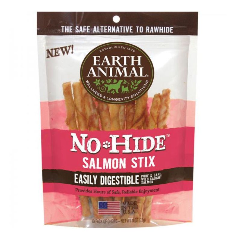 Earth Animal No-Hide Salmon Stix 10 ct