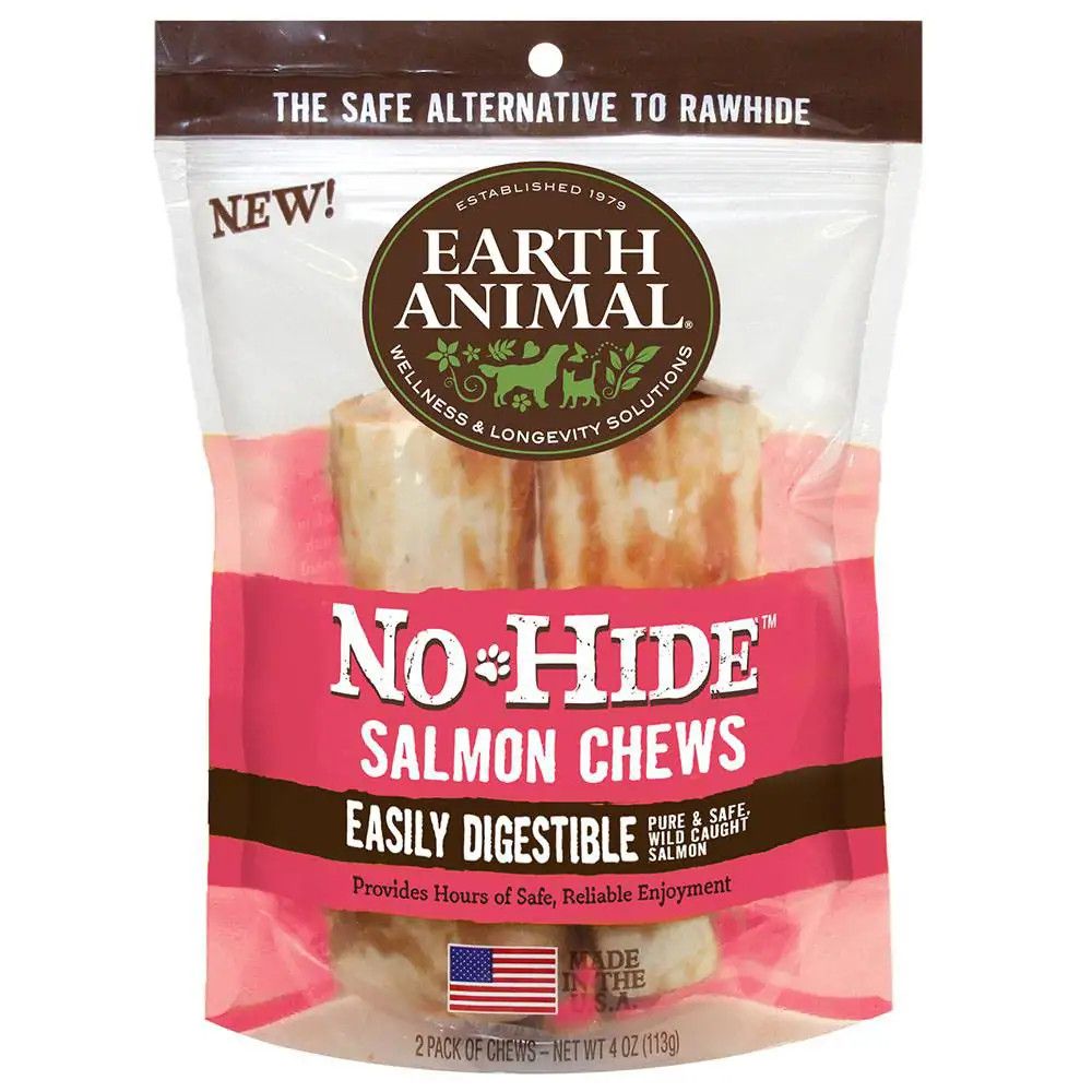 Earth Animal No-Hide Salmon 4”, 2 pk