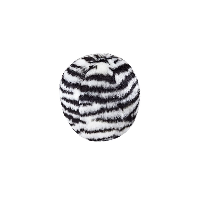 Fluff &amp; Tuff Zebra Ball SQUEAKERLESS 4”