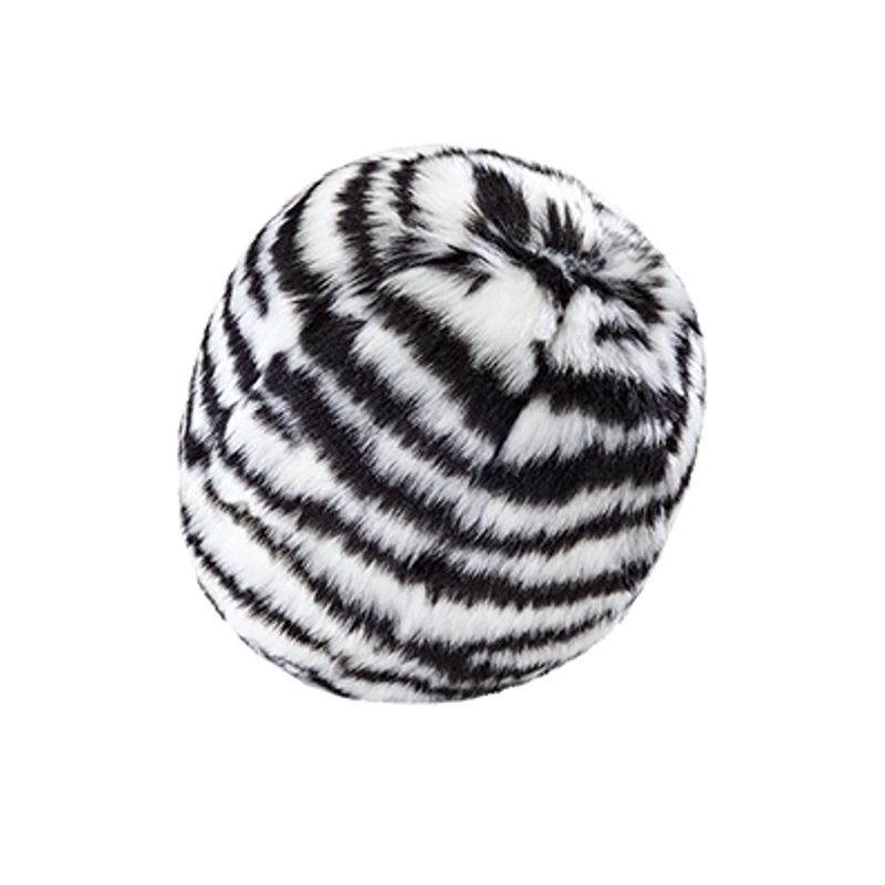 Fluff &amp; Tuff Zebra Ball SQUEAKERLESS 5.5”