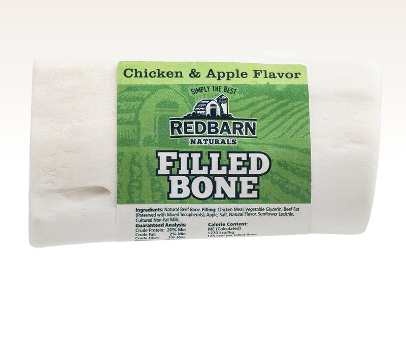 Redbarn Dog Bone Natural Filled Chicken &amp; Apple, Small 3.5oz