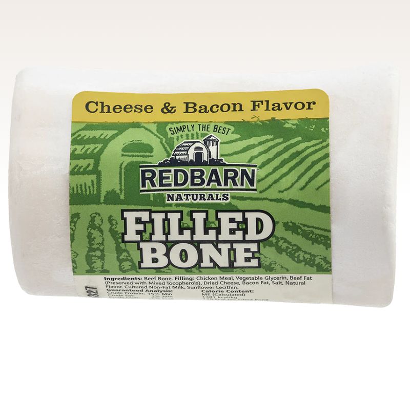 Redbarn Dog Bone Natural Filled Bacon &amp; Cheese, Small 3.5oz