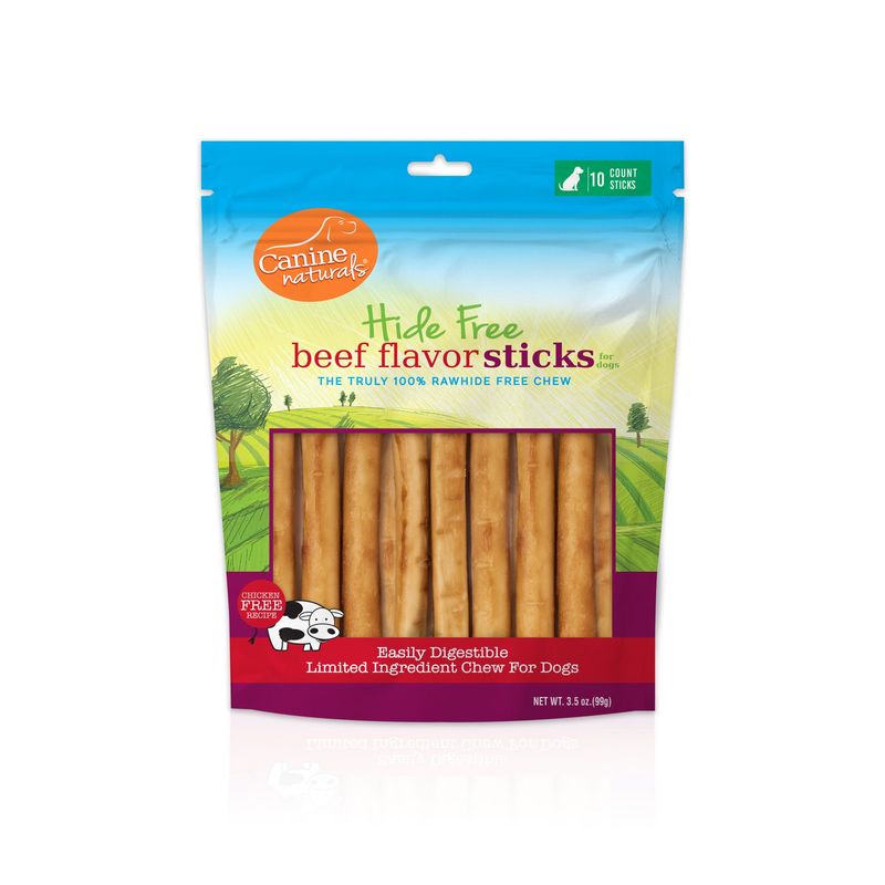 Canine Naturals Hide Free Stick Beef 5&quot; - 10 pk