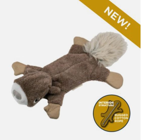 Tall Tails Stuffless Squirrel w/ Squeaker Plush Toy 16&quot;