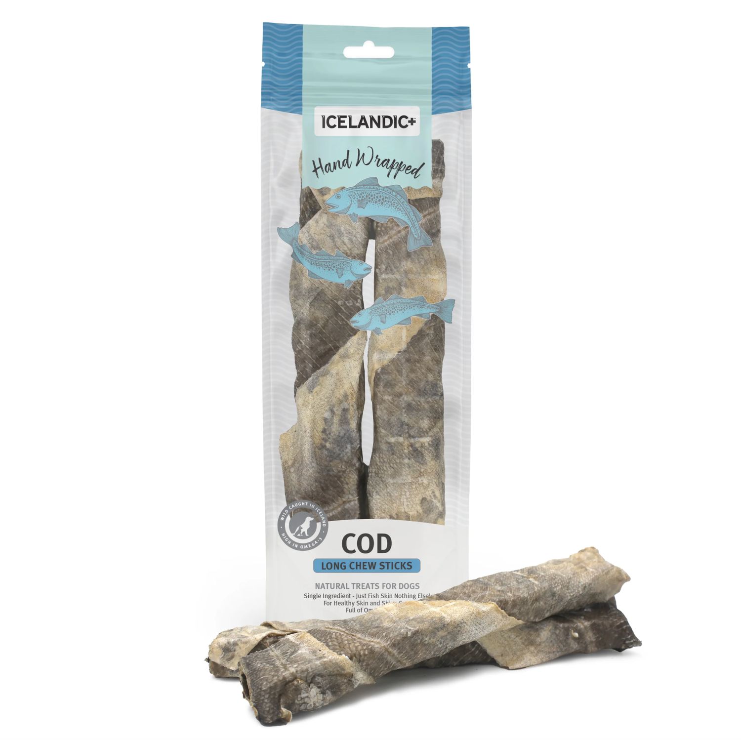 Icelandic+ Cod Skin Chew 10&quot; stick 2-pk